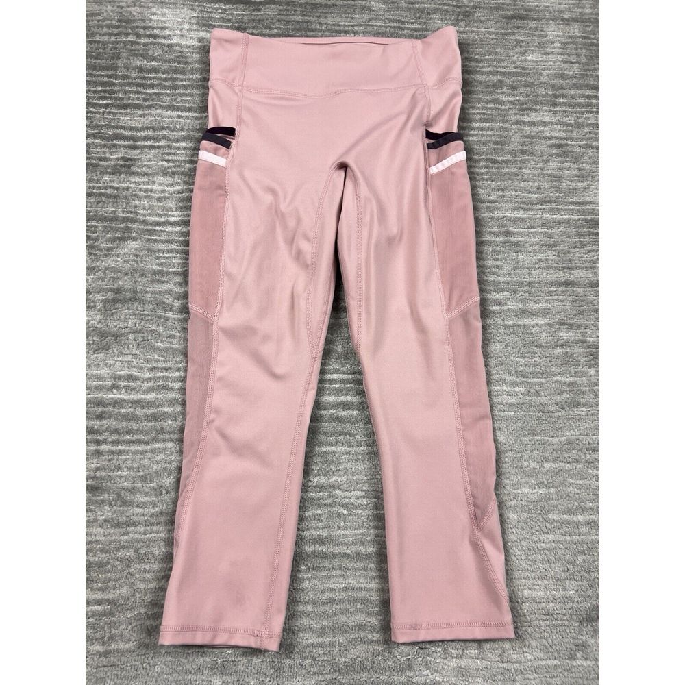 Fabletics Leggings Womens XS Pink Mid‎ Rise Crop Yoga Athleisure
